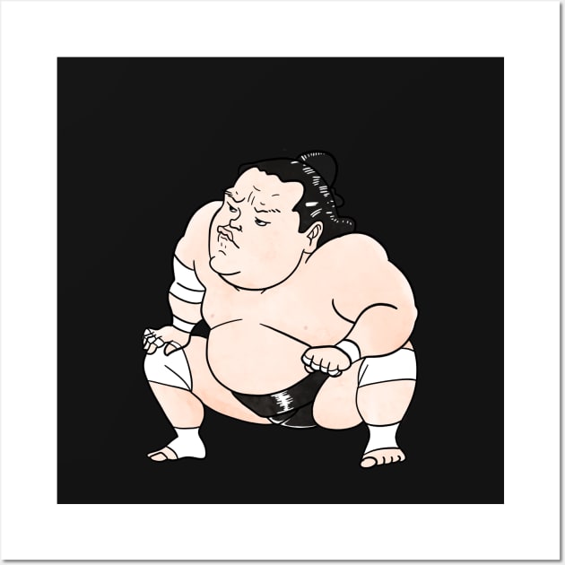 Sumo Wrestler Terunofuji Wall Art by kaeru